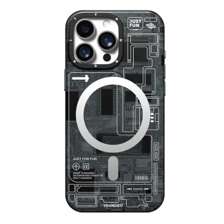Apple iPhone 16 Pro Max Kılıf M-safe Şarj Özellikli Kamera Denetim Butonlu Youngkit Technology Serisi Kapak Apple iPhone 16 Pro Max Kılıf M-safe Şarj Özellikli Kamera Denetim Butonlu Youngkit Technology Serisi Kapak