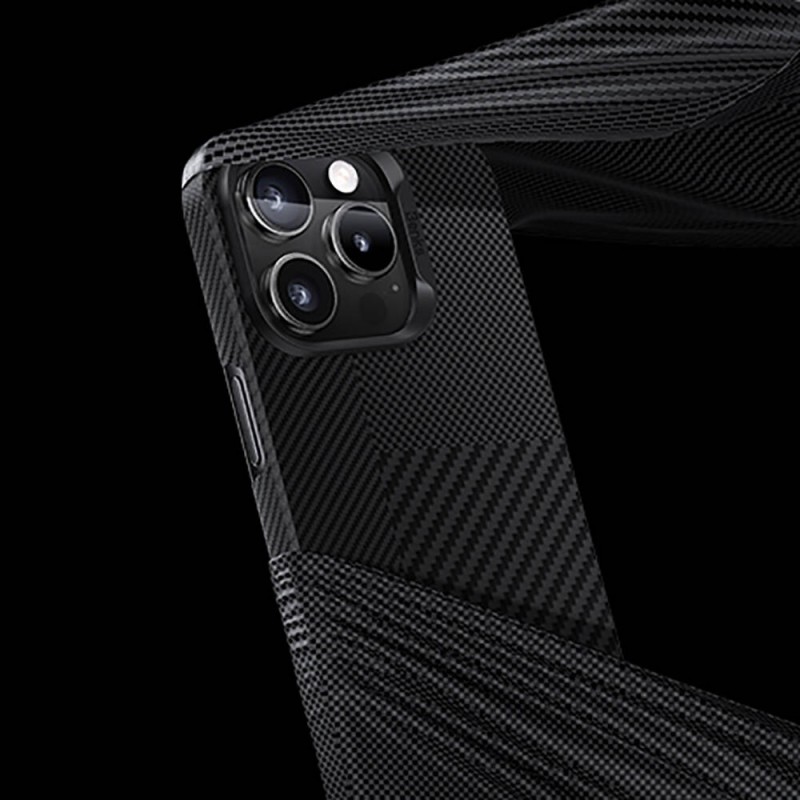 Bal-z Apple iPhone 16 Pro Max Kılıf M-safe Şarj Özellikli Karbon Fiber Benks Montage ArmorAir Kevlar Kapak