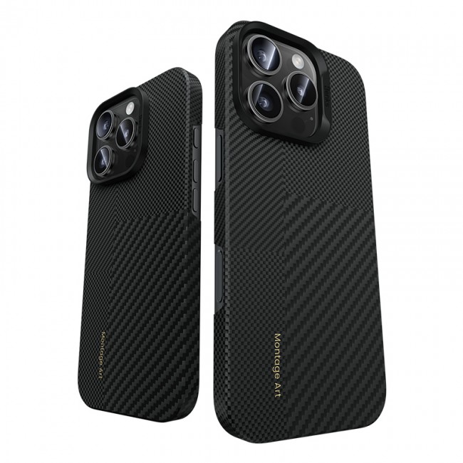 Apple iPhone 16 Pro Max Kılıf Magsafe Şarj Özellikli Karbon Fiber Benks Yeni Seri Montage ArmorAir Kevlar Kapak Apple iPhone 16 Pro Max Kılıf Magsafe Şarj Özellikli Karbon Fiber Benks Yeni Seri Montage ArmorAir Kevlar Kapak