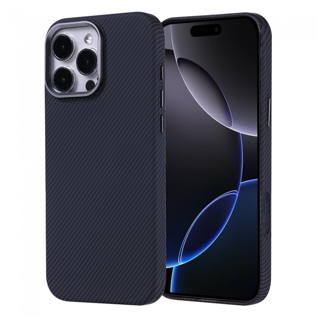 Apple iPhone 16 Pro Max Kılıf M-safe Şarj Özellikli Karbon Fiber Görünümlü Zore Nekst Kapak Apple iPhone 16 Pro Max Kılıf M-safe Şarj Özellikli Karbon Fiber Görünümlü Zore Nekst Kapak