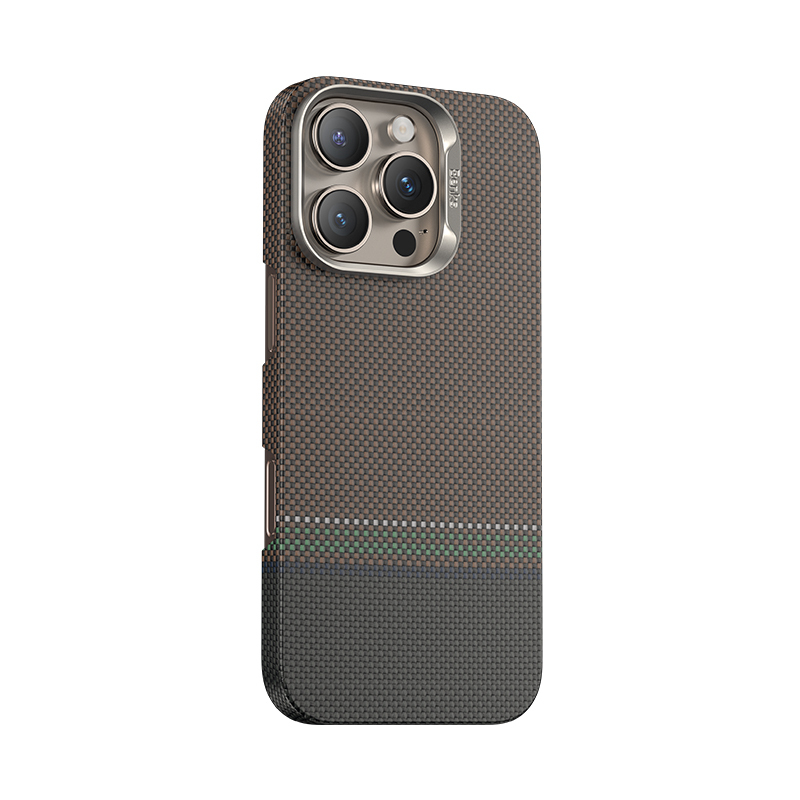 Bal-z Apple iPhone 16 Pro Max Kılıf M-safe Şarj Özellikli Karbon Fiber Tasarımlı Benks Prestige ArmorAir Kevlar Kapak