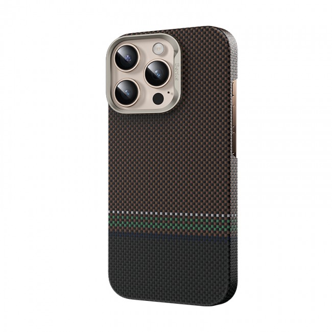 Apple iPhone 16 Pro Max Kılıf Magsafe Şarj Özellikli Karbon Fiber Tasarımlı Benks Prestige ArmorAir Kevlar Kapak Apple iPhone 16 Pro Max Kılıf Magsafe Şarj Özellikli Karbon Fiber Tasarımlı Benks Prestige ArmorAir Kevlar Kapak