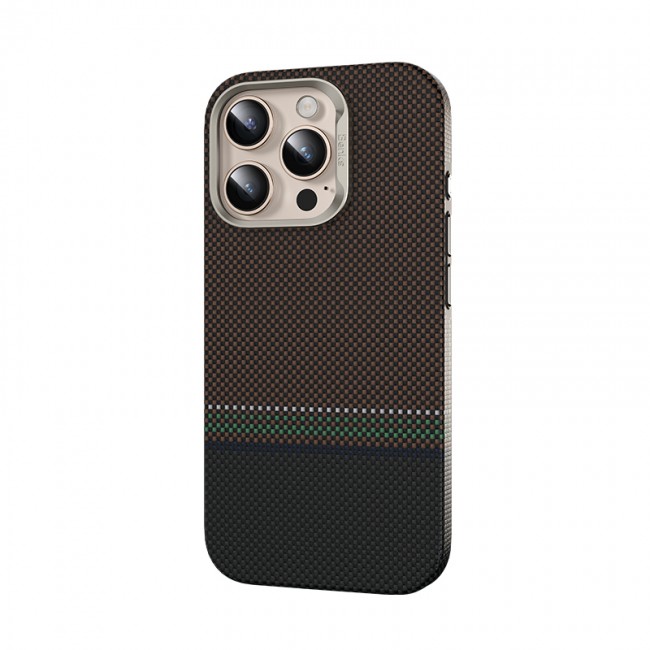 Apple iPhone 16 Pro Max Kılıf Magsafe Şarj Özellikli Karbon Fiber Tasarımlı Benks Prestige ArmorPro Kevlar Kapak Apple iPhone 16 Pro Max Kılıf Magsafe Şarj Özellikli Karbon Fiber Tasarımlı Benks Prestige ArmorPro Kevlar Kapak