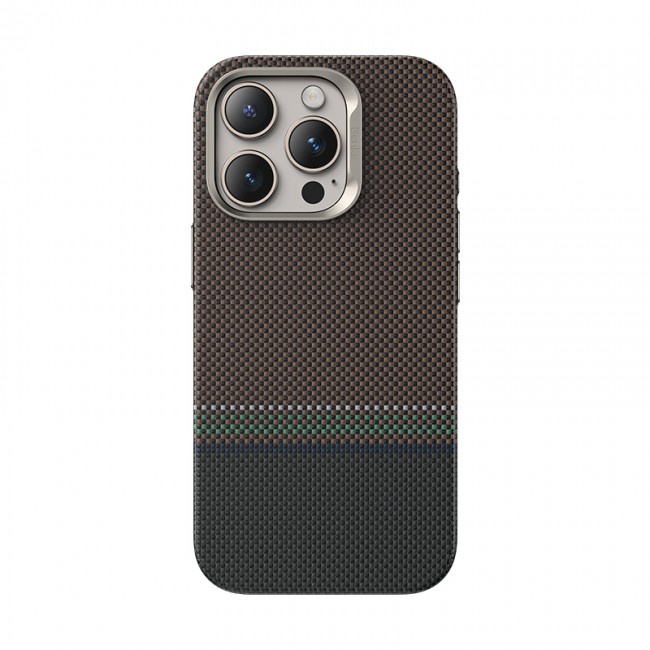 Apple iPhone 16 Pro Max Kılıf Magsafe Şarj Özellikli Karbon Fiber Tasarımlı Benks Prestige ArmorPro Kevlar Kapak Apple iPhone 16 Pro Max Kılıf Magsafe Şarj Özellikli Karbon Fiber Tasarımlı Benks Prestige ArmorPro Kevlar Kapak