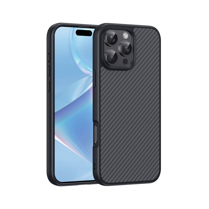 Bal-z Apple iPhone 16 Pro Max Kılıf M-safe Şarj Özellikli Karbon Fiber Tasarımlı Zore Elnino Kapak