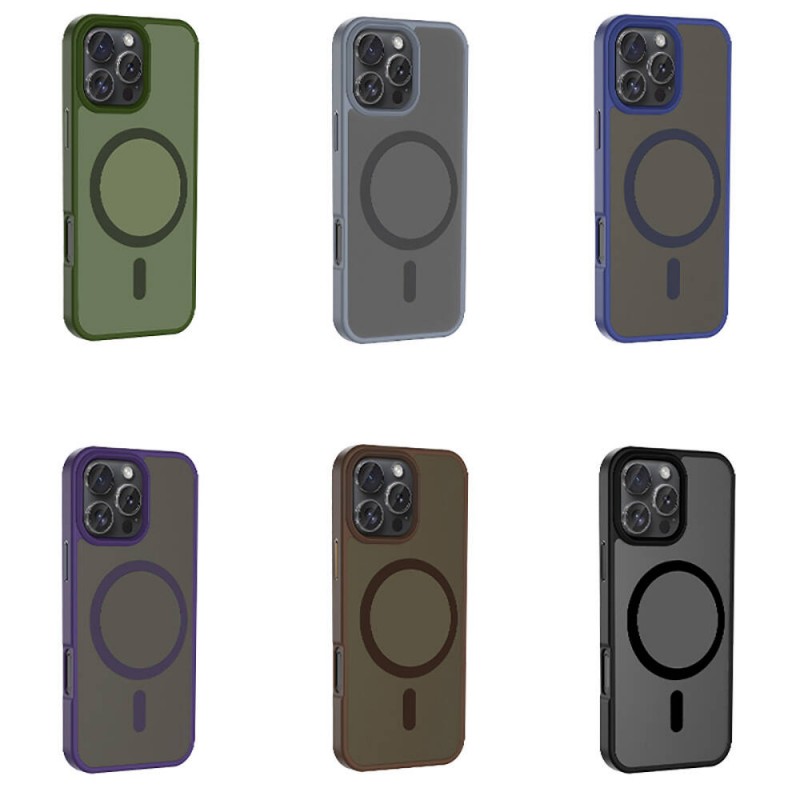 Bal-z Apple iPhone 16 Pro Max Kılıf M-safe Şarj Özellikli Mat Arka Yüzey Zore Sio Kapak