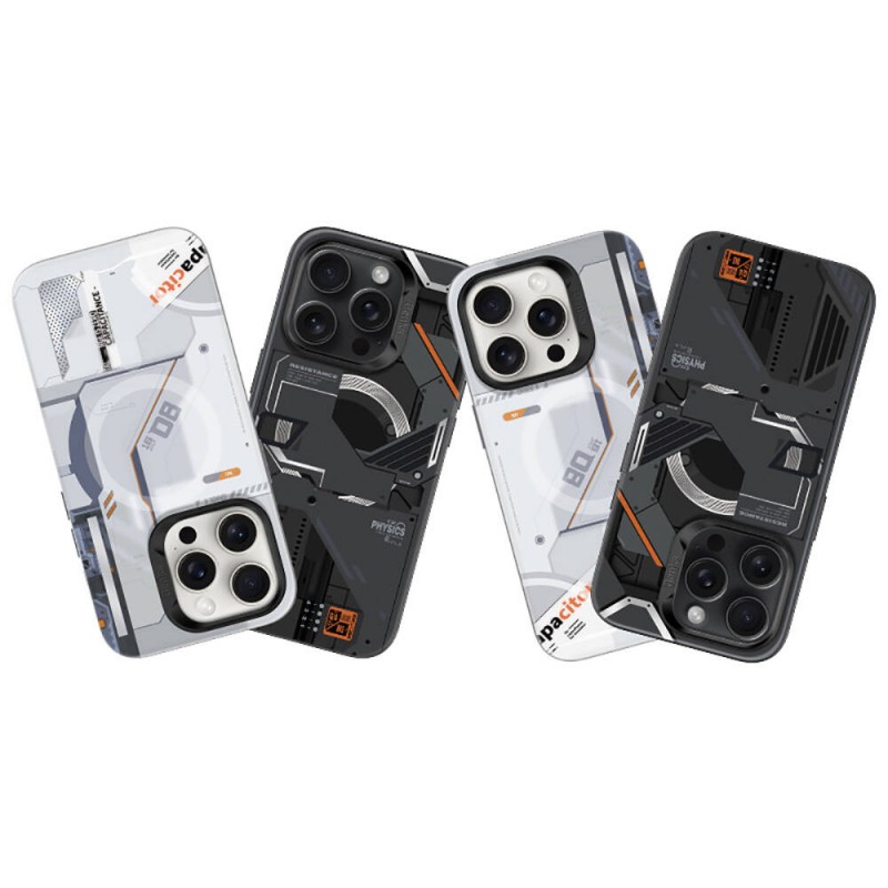 Bal-z Apple iPhone 16 Pro Max Kılıf M-safe Şarj Özellikli Mekanik Tasarımlı Benks Perspective Serisi Kapak