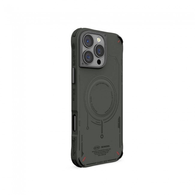 Apple iPhone 16 Pro Max Kılıf Magsafe Şarj Özellikli Metal Kamera Çerçeveli Skinarma Mecha Serisi Kapak Apple iPhone 16 Pro Max Kılıf Magsafe Şarj Özellikli Metal Kamera Çerçeveli Skinarma Mecha Serisi Kapak