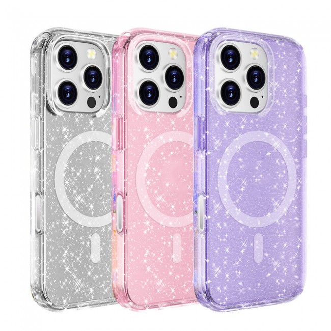 Apple iPhone 16 Pro Max Kılıf Magsafe Şarj Özellikli Parlayan Simli Saydam Renkli Zore Allstar Kapak Apple iPhone 16 Pro Max Kılıf Magsafe Şarj Özellikli Parlayan Simli Saydam Renkli Zore Allstar Kapak