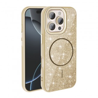 Apple iPhone 16 Pro Max Kılıf M-safe Şarj Özellikli Parlayan Simli Zore Okso Kapak Apple iPhone 16 Pro Max Kılıf M-safe Şarj Özellikli Parlayan Simli Zore Okso Kapak