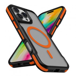 Apple iPhone 16 Pro Max Kılıf M-safe Şarj Özellikli Renkli Kenar Airbag Şeritli Zore Lamer Kapak Apple iPhone 16 Pro Max Kılıf M-safe Şarj Özellikli Renkli Kenar Airbag Şeritli Zore Lamer Kapak