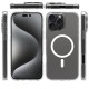 Apple iPhone 16 Pro Max Kılıf Magsafe Şarj Özellikli Şeffaf Sert PC Zore Embos Kapak Apple iPhone 16 Pro Max Kılıf Magsafe Şarj Özellikli Şeffaf Sert PC Zore Embos Kapak
