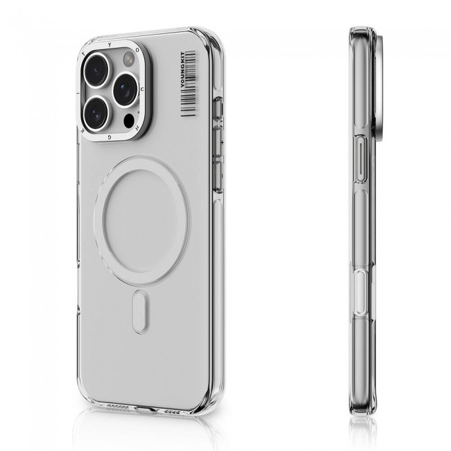 Apple iPhone 16 Pro Max Kılıf Magsafe Şarj Özellikli Şeffaf Youngkit Crystal Shield Serisi Kapak Apple iPhone 16 Pro Max Kılıf Magsafe Şarj Özellikli Şeffaf Youngkit Crystal Shield Serisi Kapak