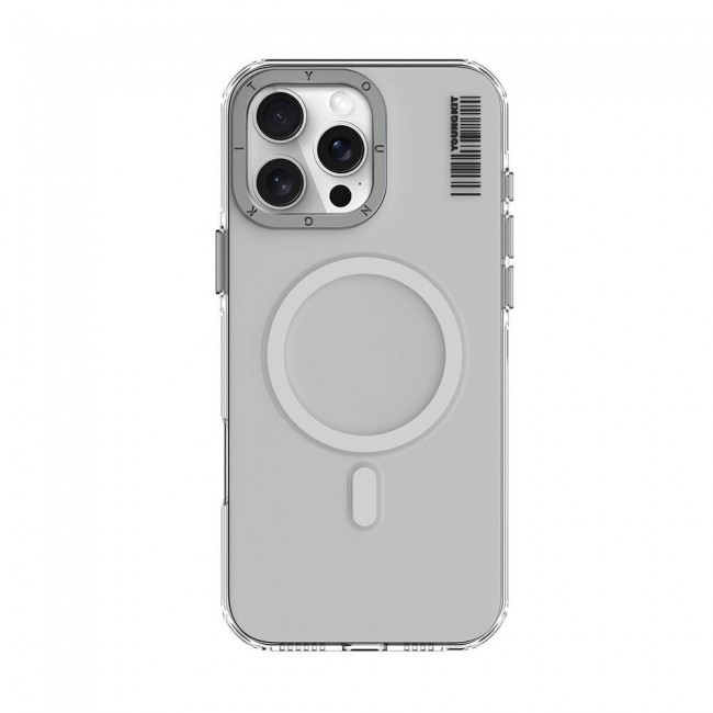 Apple iPhone 16 Pro Max Kılıf Magsafe Şarj Özellikli Şeffaf Youngkit Crystal Shield Serisi Kapak Apple iPhone 16 Pro Max Kılıf Magsafe Şarj Özellikli Şeffaf Youngkit Crystal Shield Serisi Kapak