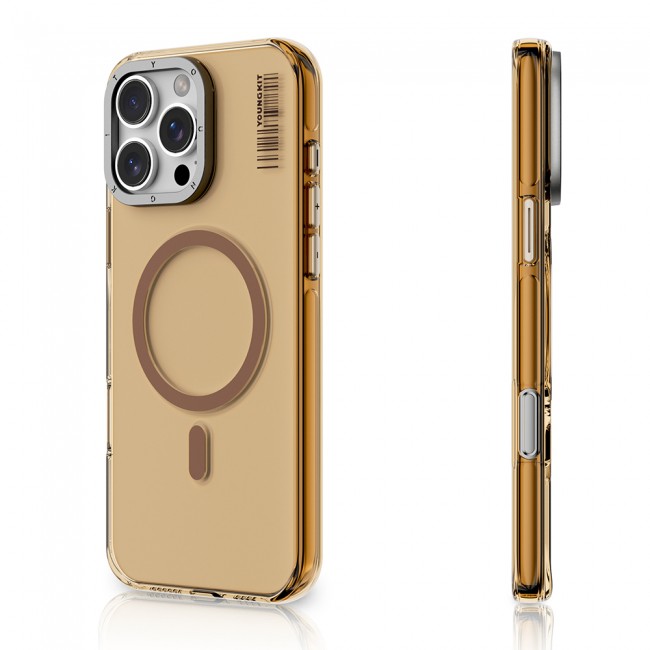 Apple iPhone 16 Pro Max Kılıf Magsafe Şarj Özellikli Şeffaf Youngkit Crystal Shield Serisi Kapak Apple iPhone 16 Pro Max Kılıf Magsafe Şarj Özellikli Şeffaf Youngkit Crystal Shield Serisi Kapak