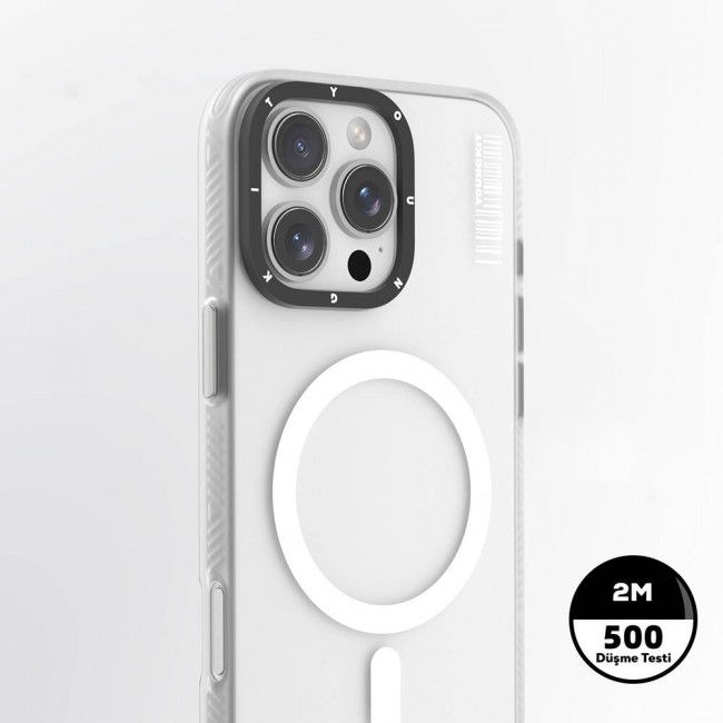 Apple iPhone 16 Pro Max Kılıf Magsafe Şarj Özellikli Youngkit Hidden Sand Serisi Kapak Apple iPhone 16 Pro Max Kılıf Magsafe Şarj Özellikli Youngkit Hidden Sand Serisi Kapak