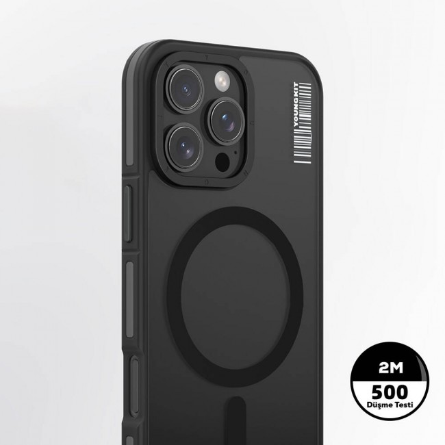 Apple iPhone 16 Pro Max Kılıf Magsafe Şarj Özellikli Youngkit Rock Sand Serisi Kapak Apple iPhone 16 Pro Max Kılıf Magsafe Şarj Özellikli Youngkit Rock Sand Serisi Kapak