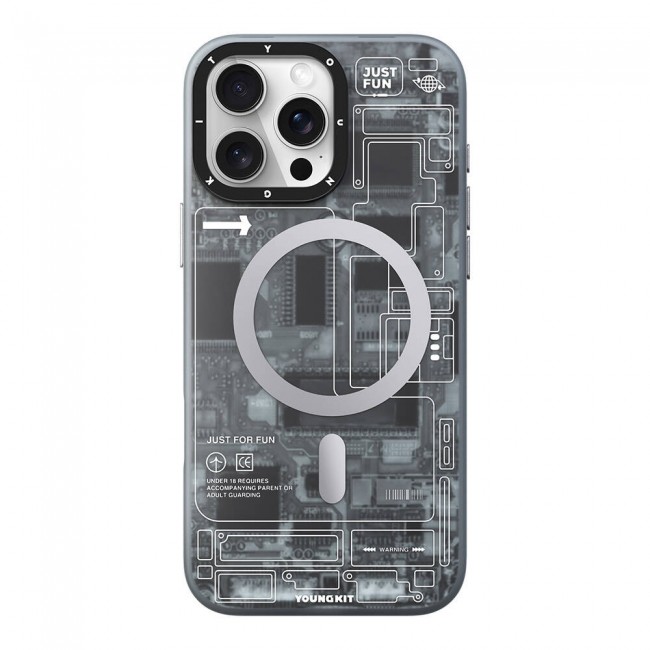 Apple iPhone 16 Pro Max Kılıf Magsafe Şarj Özellikli Youngkit Technology Serisi Kapak Apple iPhone 16 Pro Max Kılıf Magsafe Şarj Özellikli Youngkit Technology Serisi Kapak