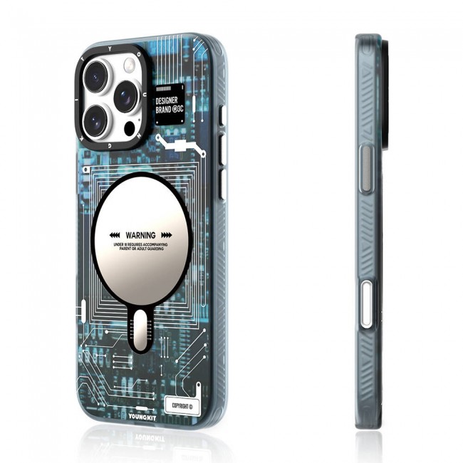 Apple iPhone 16 Pro Max Kılıf Magsafe Şarj Özellikli Youngkit Technology Serisi Kapak Apple iPhone 16 Pro Max Kılıf Magsafe Şarj Özellikli Youngkit Technology Serisi Kapak