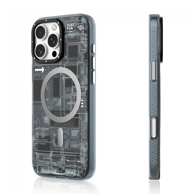 Apple iPhone 16 Pro Max Kılıf Magsafe Şarj Özellikli Youngkit Technology Serisi Kapak Apple iPhone 16 Pro Max Kılıf Magsafe Şarj Özellikli Youngkit Technology Serisi Kapak