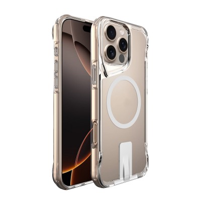 Bal-z Apple iPhone 16 Pro Max Kılıf M-safe Şarj Özellikli  T-Max Standlı Kapak