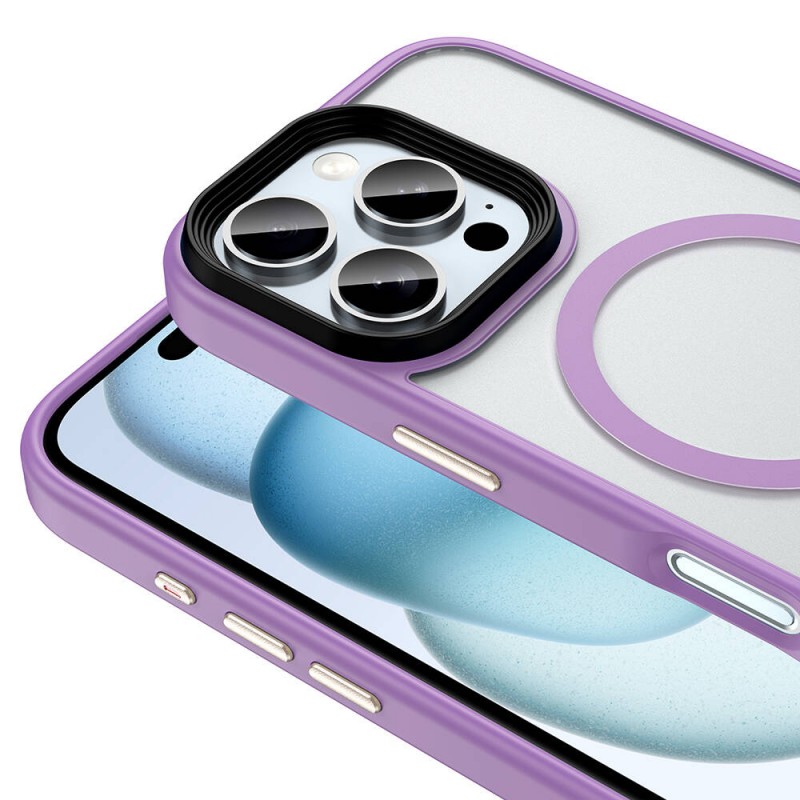 Bal-z Apple iPhone 16 Pro Max Kılıf Mat Arka Yüzey Wireless Şarj Özellikli Zore Flet M-safe Kapak