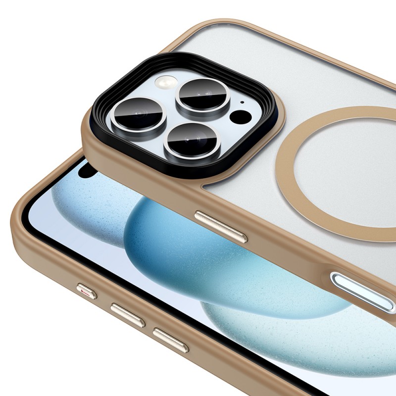 Bal-z Apple iPhone 16 Pro Max Kılıf Mat Arka Yüzey Wireless Şarj Özellikli Zore Flet M-safe Kapak