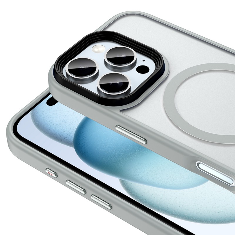 Bal-z Apple iPhone 16 Pro Max Kılıf Mat Arka Yüzey Wireless Şarj Özellikli Zore Flet M-safe Kapak