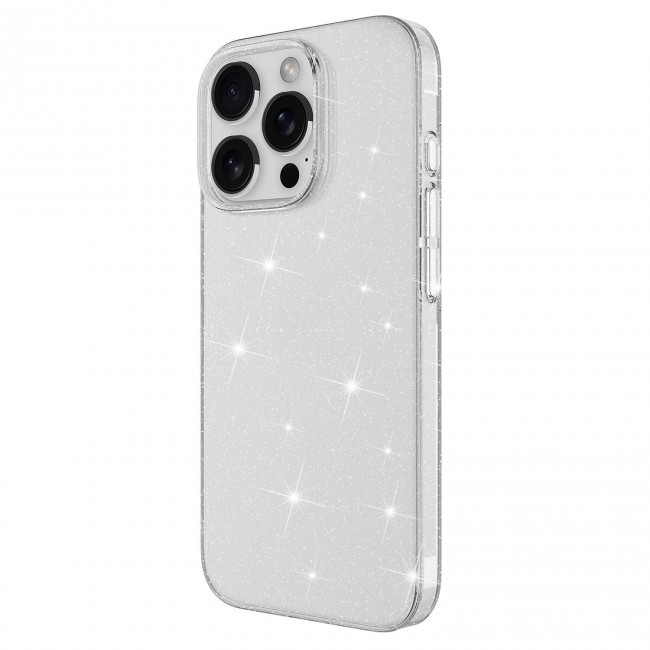 Apple iPhone 16 Pro Max Kılıf Parlayan Simli Şeffaf Zore Redos Kapak Apple iPhone 16 Pro Max Kılıf Parlayan Simli Şeffaf Zore Redos Kapak