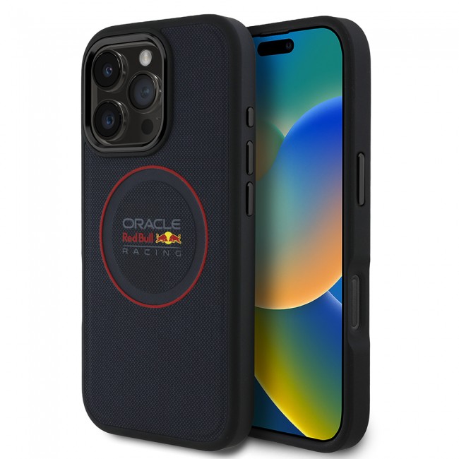 Apple iPhone 16 Pro Max Kılıf Redbull Orjinal Lisanslı Magsafe Şarj Özellikli Kırmızı Halka ve Logo Kabartmalı PU Deri Kapak Apple iPhone 16 Pro Max Kılıf Redbull Orjinal Lisanslı Magsafe Şarj Özellikli Kırmızı Halka ve Logo Kabartmalı PU Deri Kapak