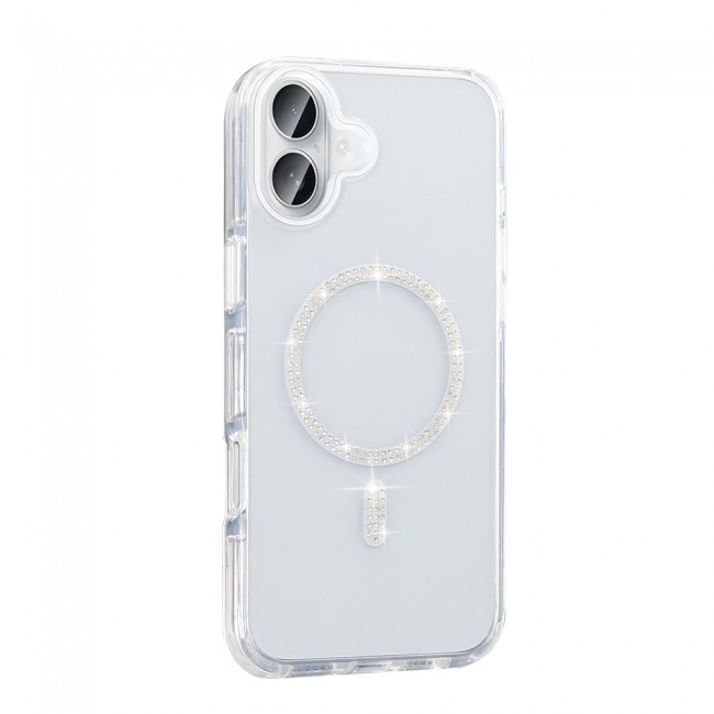 Apple iPhone 16 Pro Max Kılıf Taşlı Tasarım M-safe Şarj Özellikli Zore Koment Silikon Kapak Apple iPhone 16 Pro Max Kılıf Taşlı Tasarım M-safe Şarj Özellikli Zore Koment Silikon Kapak