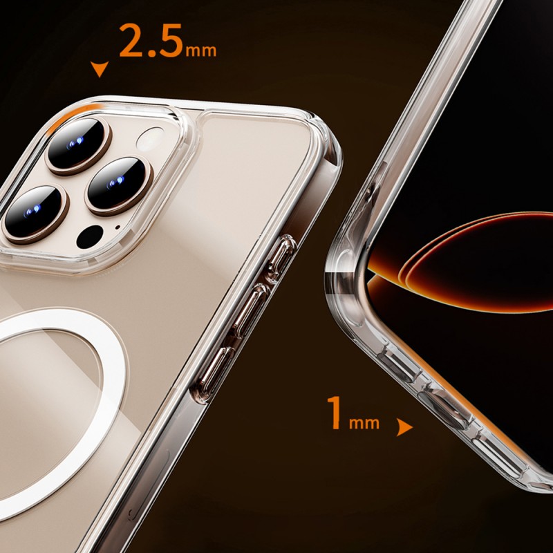 Bal-z Apple iPhone 16 Pro Max Kılıf Wiwu MCC-102 Magnetic Crystal Sert PC Kapak