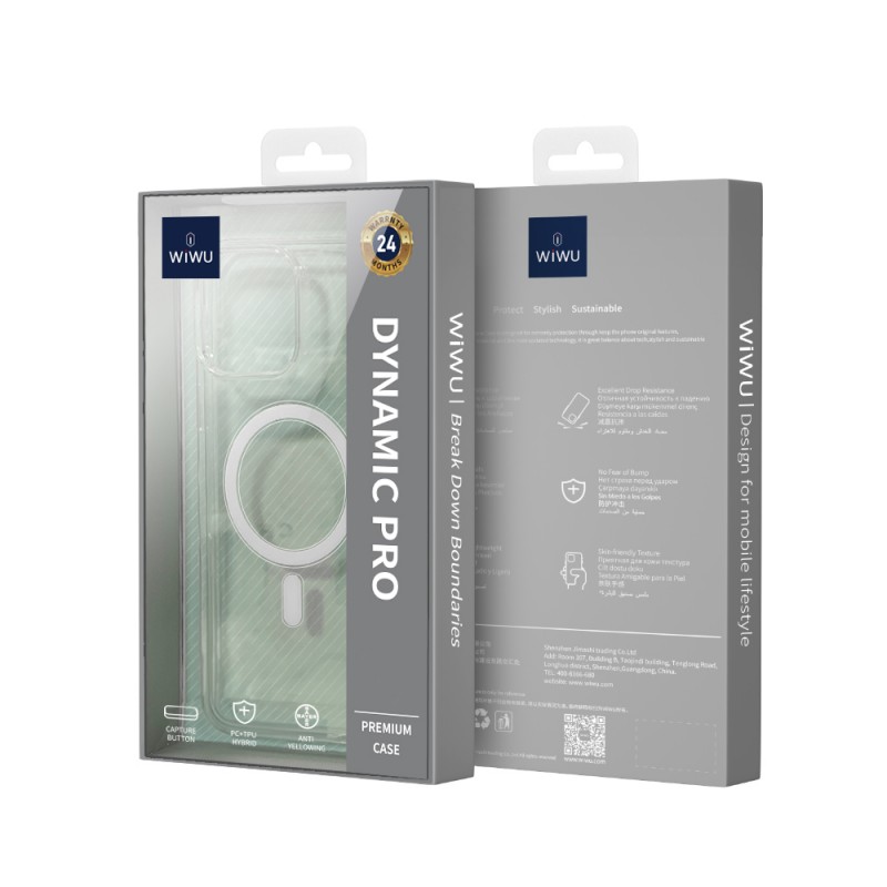 Bal-z Apple iPhone 16 Pro Max Kılıf Wiwu MCC-102 Magnetic Crystal Sert PC Kapak