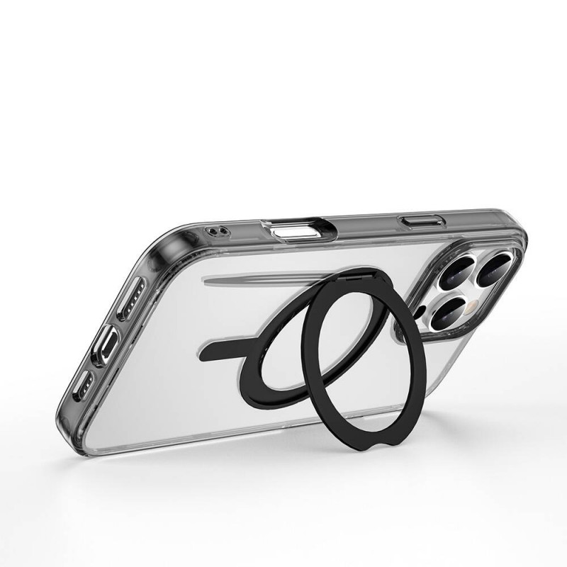 Bal-z Apple iPhone 16 Pro Max Kılıf Wiwu MCC-201 iShield Ultra Serisi M-safe Şarj Özellikli Standlı Crystal Sert PC Kapak