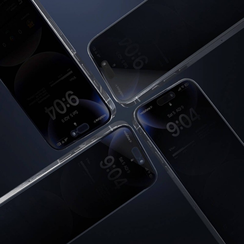 Bal-z Apple iPhone 16 Pro Max Wiwu GT-015 Özellikli Çok Katmanlı Temperli iPrivacy Cam Ekran Koruyucu 10'lu Paket