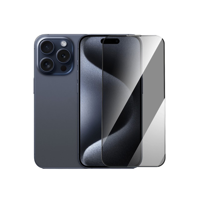 Bal-z Apple iPhone 16 Pro Max Wiwu GT-021 Titan Guard Serisi Şok Emici Hibrit Polimer Privacy Ekran Koruyucu Film + Kolay Uygulama Aparatı