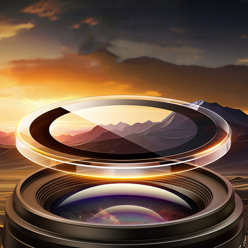 Bal-z Apple iPhone 16 Pro Max Wiwu LG-007 Lens Guard Oleofobik Anti Reflective Kamera Lens Koruyucu + Kolay Uygulama Aparatlı