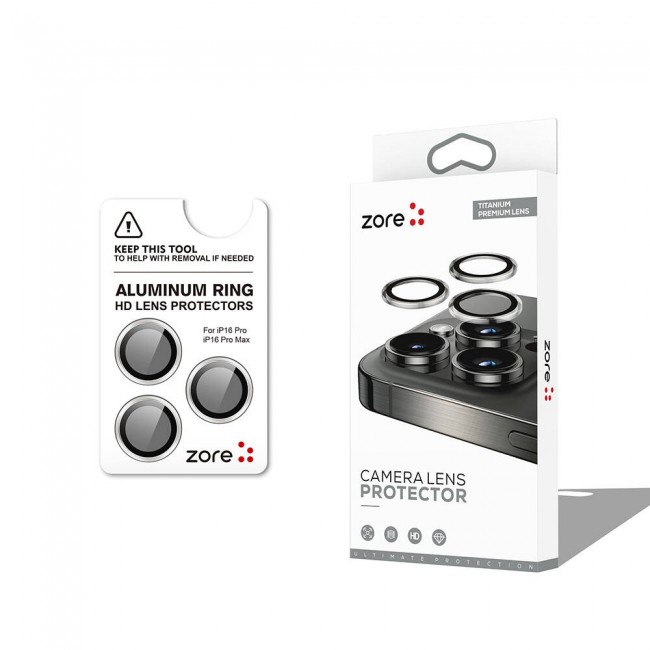 Apple iPhone 16 Pro Max Zore CL-12 Premium Safir Parmak İzi Bırakmayan Anti-Reflective Kamera Lens Koruyucu Apple iPhone 16 Pro Max Zore CL-12 Premium Safir Parmak İzi Bırakmayan Anti-Reflective Kamera Lens Koruyucu