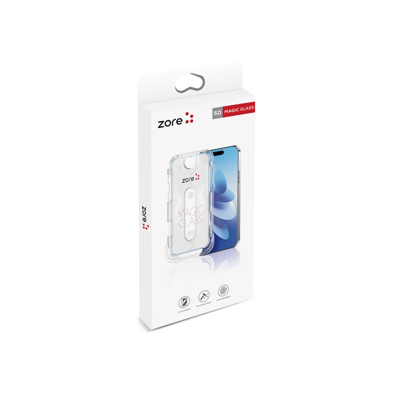 Bal-z Apple iPhone 16 Pro Max  Kolay Uygulama Aparatlı 5D Magic Glass Cam Ekran Koruyucu