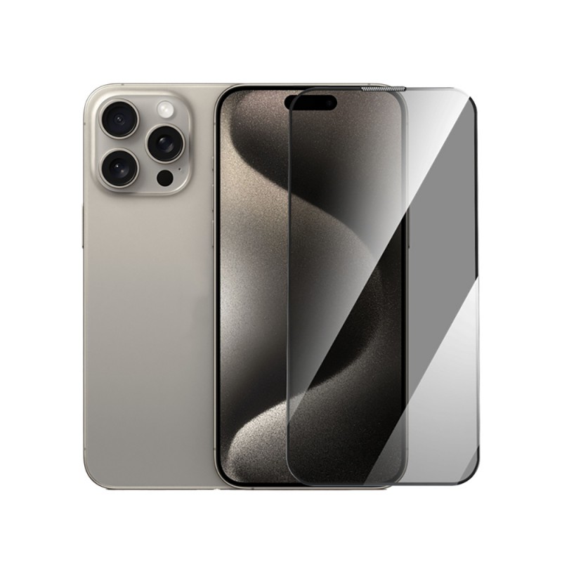 Bal-z Apple iPhone 16 Pro Wiwu GT-021 Titan Guard Serisi Şok Emici Hibrit Polimer Privacy Ekran Koruyucu Film + Kolay Uygulama Aparatı