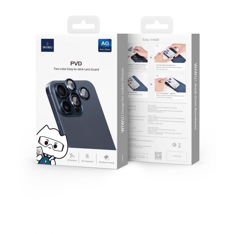 Bal-z Apple iPhone 16 Pro Wiwu LG-004 PVD Lens Guard Metal Kamera Lens Koruyucu