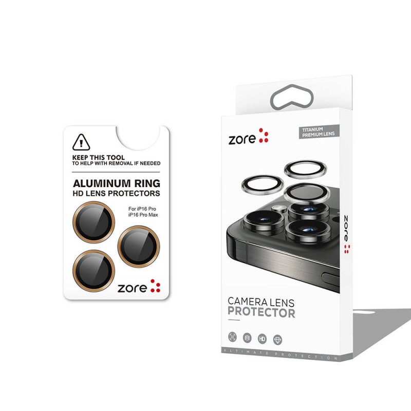 Bal-z Apple iPhone 16 Pro  CL-12 Premium Safir Parmak İzi Bırakmayan Anti-Reflective Kamera Lens Koruyucu