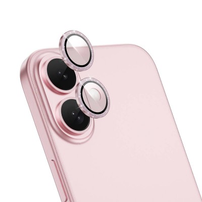 Bal-z Apple iPhone 16 Wiwu LG-006 Diamond Lens Guard Kolay Uygulama Aparatlı Kamera Lens Koruyucu