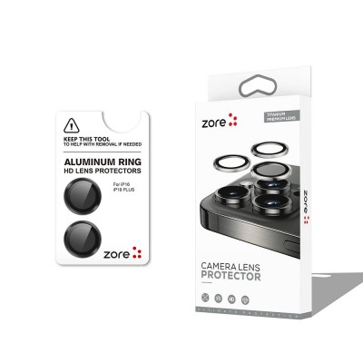 Bal-z Apple iPhone 16  CL-12 Premium Safir Parmak İzi Bırakmayan Anti-Reflective Kamera Lens Koruyucu