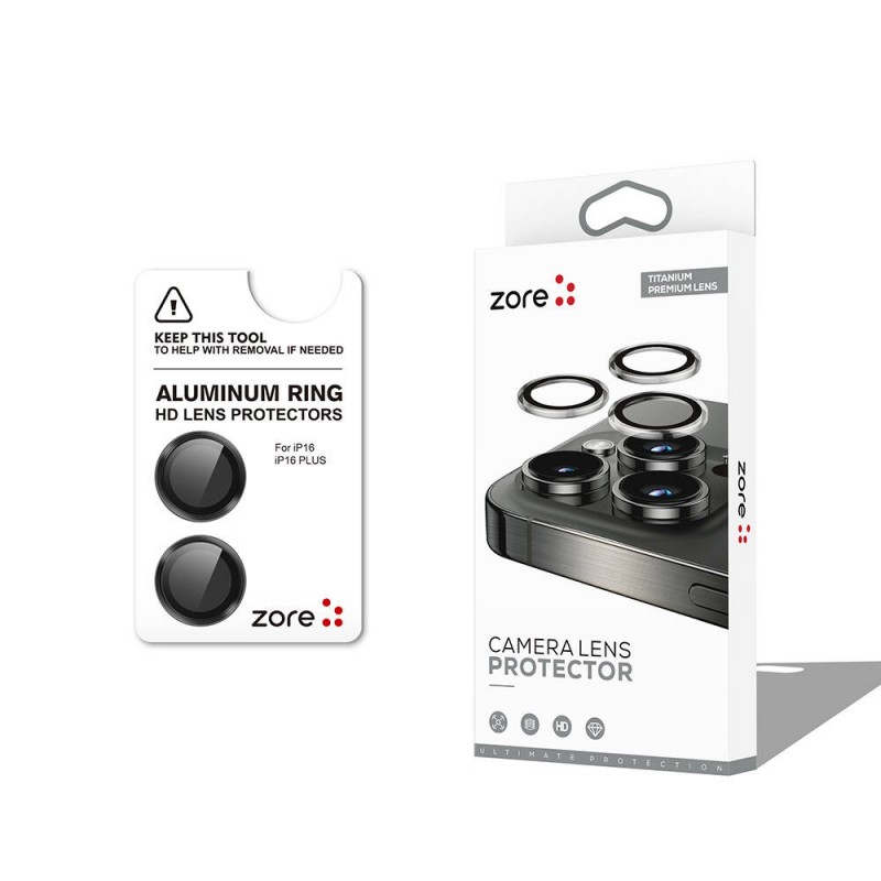 Bal-z Apple iPhone 16  CL-12 Premium Safir Parmak İzi Bırakmayan Anti-Reflective Kamera Lens Koruyucu