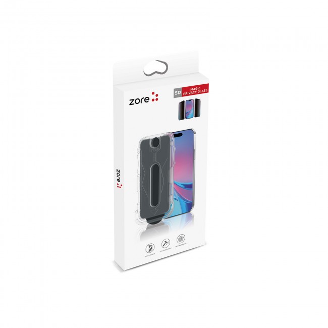 Apple iPhone 16 Zore Kolay Uygulama Aparatlı 5D Magic Privacy Glass Hayalet Cam Ekran Apple iPhone 16 Zore Kolay Uygulama Aparatlı 5D Magic Privacy Glass Hayalet Cam Ekran