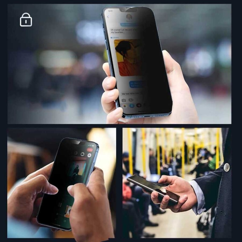 Bal-z Apple iPhone 16E Hayalet Ekran Koruyucu Davin Privacy Seramik Ekran Filmi