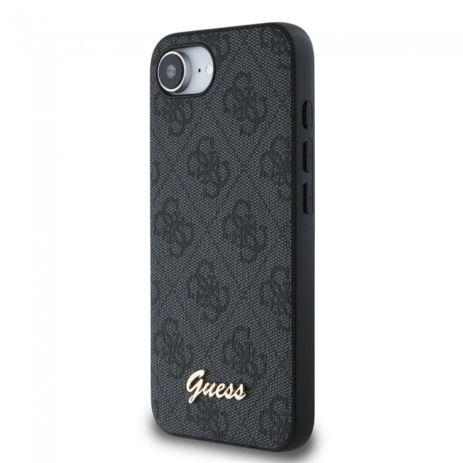 Apple iPhone 16E Kılıf Guess Orjinal Lisanslı 4G Desenli Script Metal Logolu Kapak