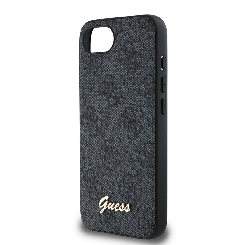 Bal-z Apple iPhone 16E Kılıf Guess Orjinal Lisanslı 4G Desenli Script Metal Logolu Kapak