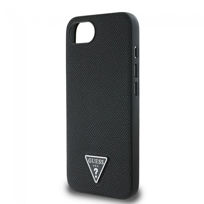 Apple iPhone 16E Kılıf Guess Orjinal Lisanslı M-safe Şarj Özellikli Grained Triangle Kapak Apple iPhone 16E Kılıf Guess Orjinal Lisanslı M-safe Şarj Özellikli Grained Triangle Kapak